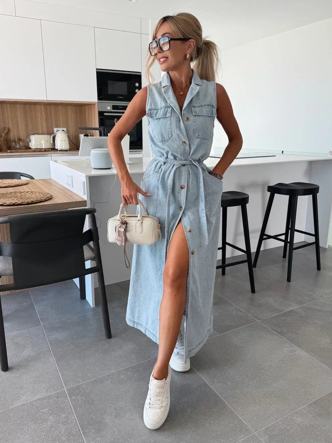 GWEN | MAXI DENIM DRESS