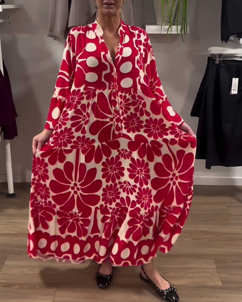 MARIELLE | VESTIDO MAXI ELEGANTE CON DISEÑO ESTAMPADO