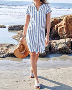 PAMELA | ELEGANT STRIPED DRESS