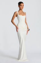 VALENTINA | MAXI DRESS WITH SQUARE NECKLINE