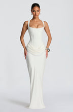 VALENTINA | MAXI DRESS WITH SQUARE NECKLINE