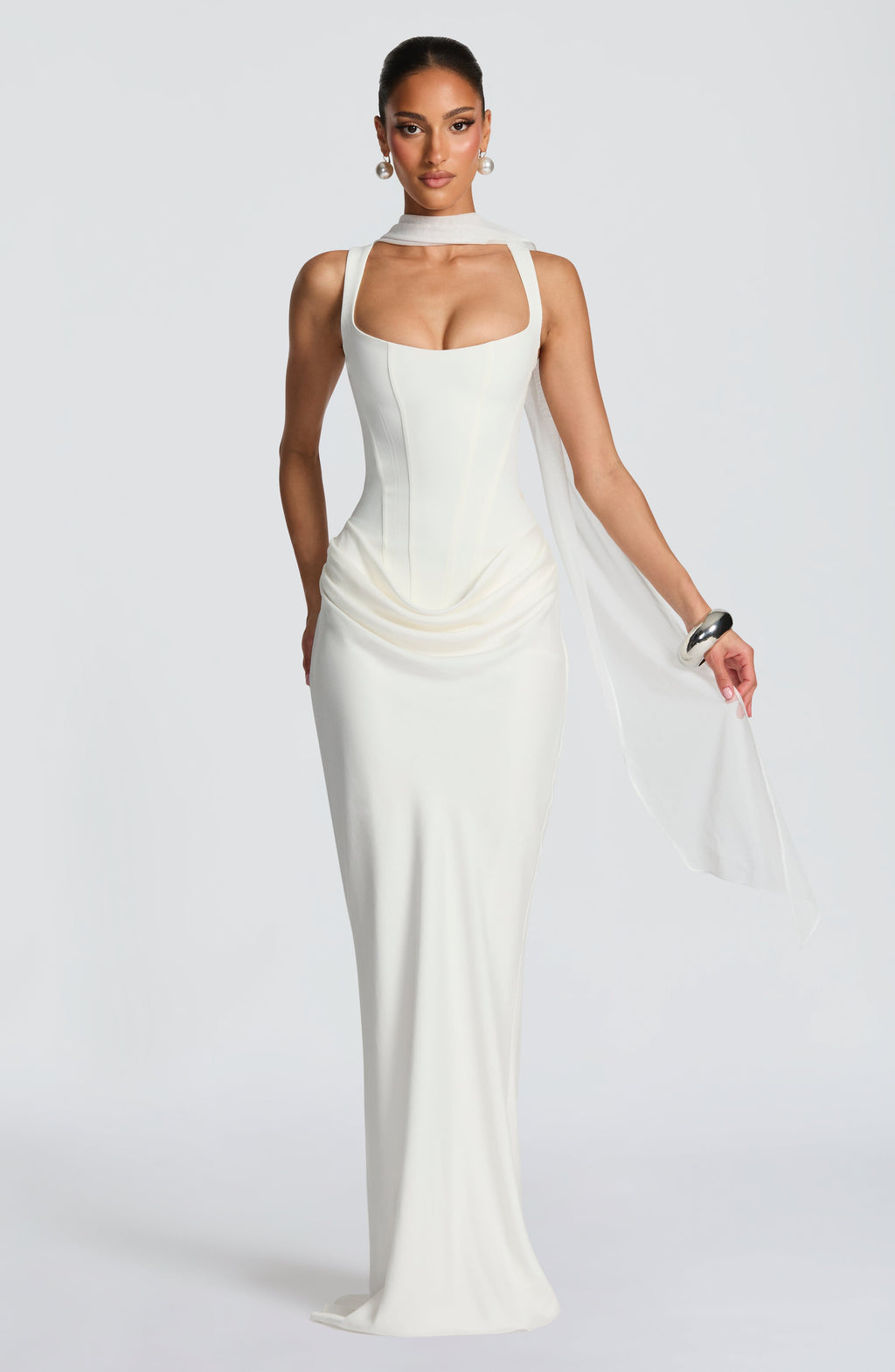VALENTINA | MAXI DRESS WITH SQUARE NECKLINE