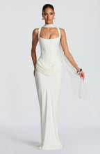 VALENTINA | MAXI DRESS WITH SQUARE NECKLINE