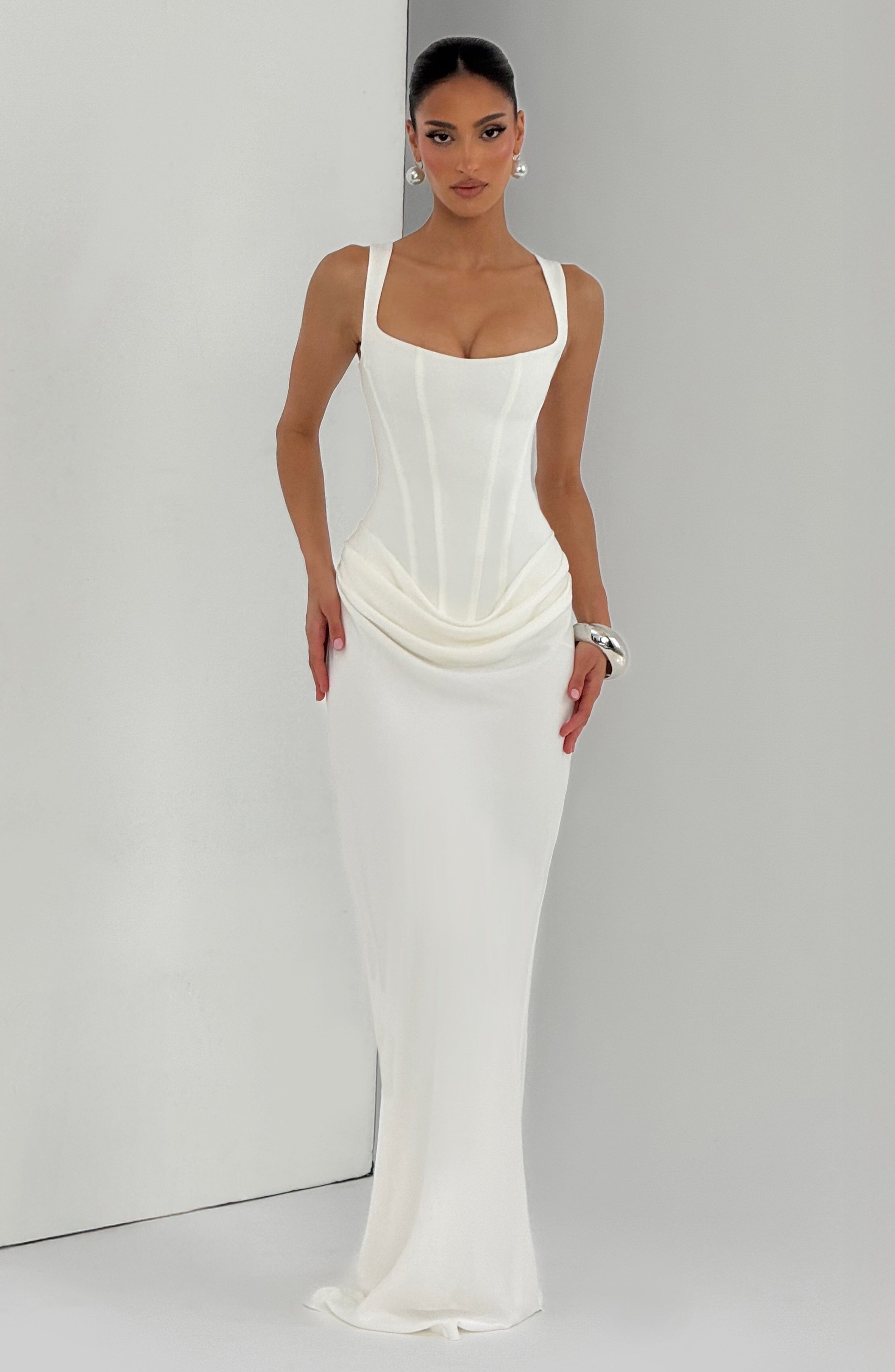 VALENTINA | MAXI DRESS WITH SQUARE NECKLINE
