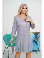 GEORGINA | Vestido Plisado con Diseño de Cuadros
