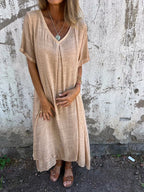 "GERALDINE | VESTIDO CÓMODO CON ESCOTE EN V"