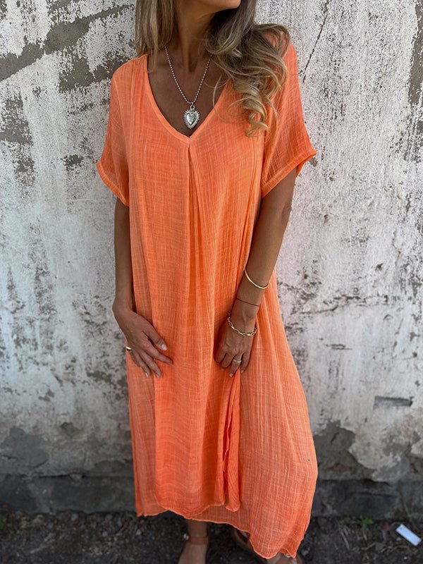"GERALDINE | VESTIDO CÓMODO CON ESCOTE EN V"