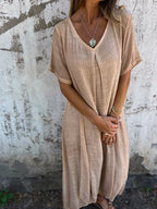 "GERALDINE | VESTIDO CÓMODO CON ESCOTE EN V"