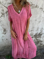 "GERALDINE | VESTIDO CÓMODO CON ESCOTE EN V"