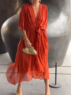 MYRA | Vestido Liviano con Escote en V