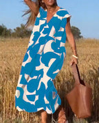 DOREEN | V-Neck Printed Dress