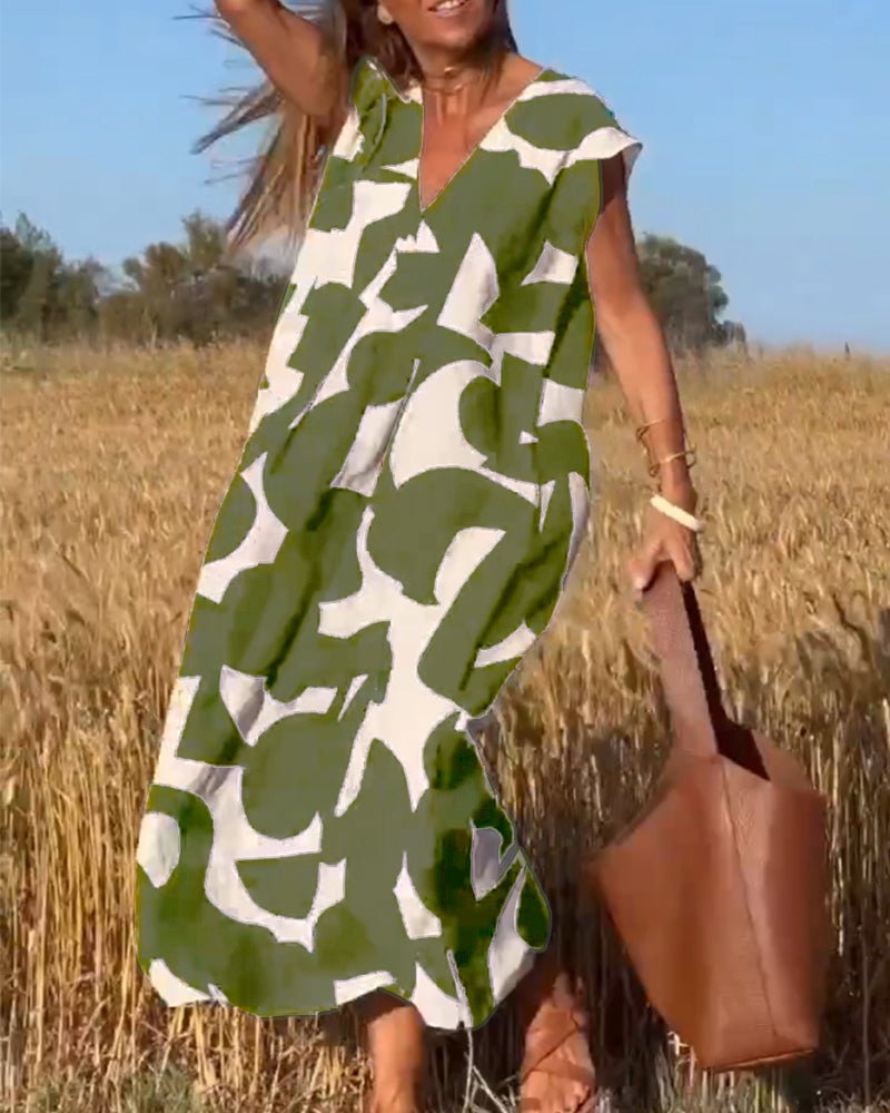 DOREEN | V-Neck Printed Dress