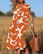 DOREEN | V-Neck Printed Dress
