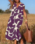 DOREEN | V-Neck Printed Dress