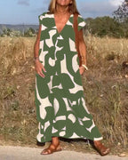 DOREEN | V-Neck Printed Dress