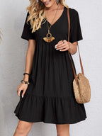 SANDRA | VESTIDO ELEGANTE CON DETALLE PARA DISIMULAR EL VIENTRE