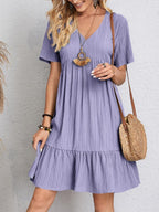 SANDRA | VESTIDO ELEGANTE CON DETALLE PARA DISIMULAR EL VIENTRE