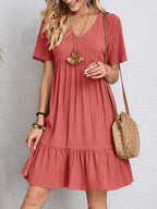 SANDRA | VESTIDO ELEGANTE CON DETALLE PARA DISIMULAR EL VIENTRE