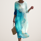 IRENE | VESTIDO ELEGANTE CON DETALLE DE COBERTURA ABDOMINAL