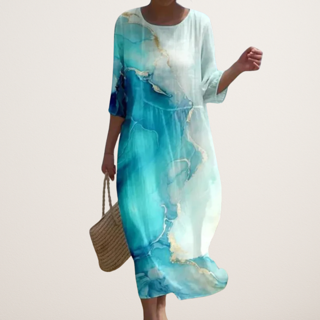 IRENE | VESTIDO ELEGANTE CON DETALLE DE COBERTURA ABDOMINAL